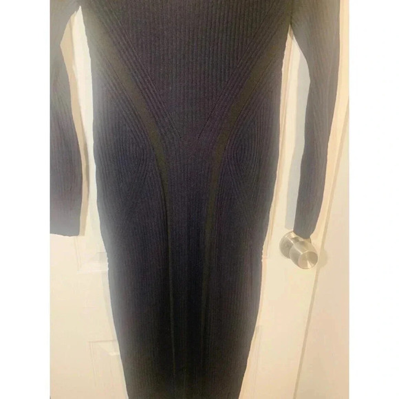 French Connection Long Sleeve Simone  Knit Dress Navy Blue Size Small - Picture 4 of 5